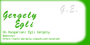 gergely egli business card